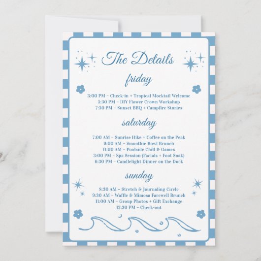 Seashells en Wedding Bells vrijgezellenfeest Kaart (Achterkant)