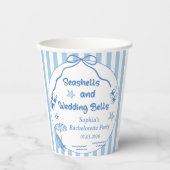 Seashells en Wedding Bells vrijgezellenfeest Papieren Bekers (Voorkant)