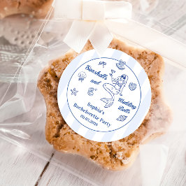 Seashells en Wedding Bells vrijgezellenfeest Ronde Sticker