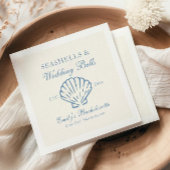 Seashells en Wedding Bells vrijgezellenfeest Servet