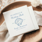 Seashells en Wedding Bells vrijgezellenfeest Servet