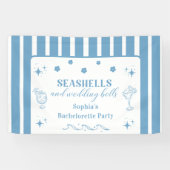 Seashells en Wedding Bells vrijgezellenfeest Spandoek (Horizontaal)