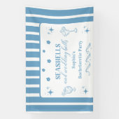 Seashells en Wedding Bells vrijgezellenfeest Spandoek (Verticaal)