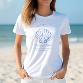 Seashells en Wedding Bells vrijgezellenfeest T-shirt