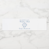 Seashells en Wedding Bells vrijgezellenfeest Waterfles Etiket (Enkel label)