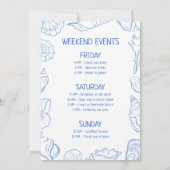 Seashells en Wedding Bells vrijgezellenweekend Kaart (Achterkant)