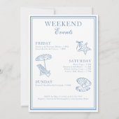 Seashells en Wedding Bells vrijgezellenweekend Kaart (Achterkant)