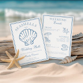 Seashells en Wedding Bells vrijgezellenweekend Kaart