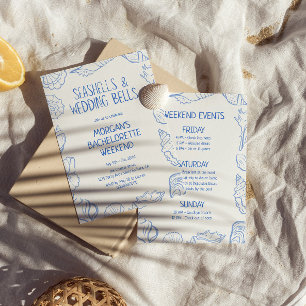 Seashells en Wedding Bells vrijgezellenweekend Kaart