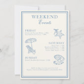 Seashells en Wedding Bells vrijgezellenweekend Kaart (Achterkant)