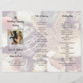 Seashells Folded Photo Wedding Ceremony Program (Voorkant)