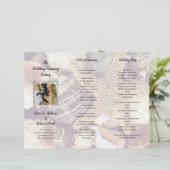 Seashells Folded Photo Wedding Ceremony Program (Staand voorkant)
