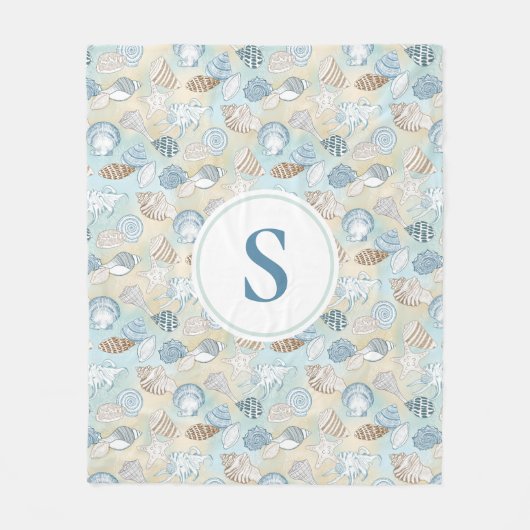 Seashells, gepersonaliseerd fleece deken (Voorkant)
