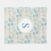 Seashells, gepersonaliseerd fleece deken (Voorkant (Horizontaal))