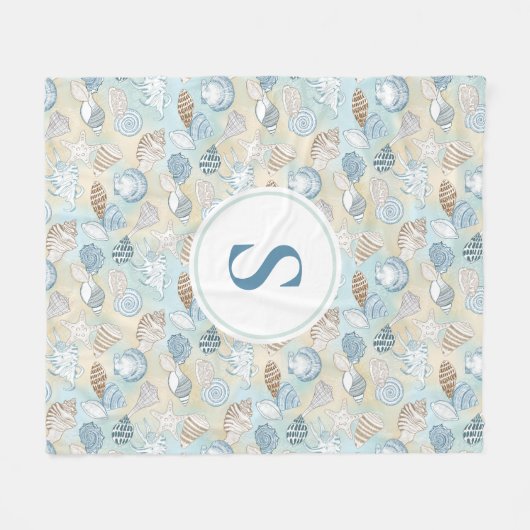 Seashells, gepersonaliseerd fleece deken (Voorkant (Horizontaal))