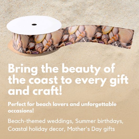 Seashells Gift Ribbon Satijnen Lint