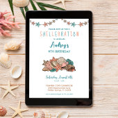 Seashells Girls Beach Verjaardag Kaart