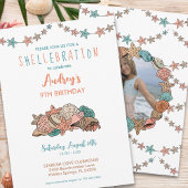 Seashells Girls Beach Verjaardag Kaart