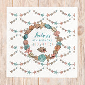 Seashells Girls Verjaardag Beach Party Servet