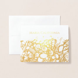 Seashells Gold Folie Kaarten