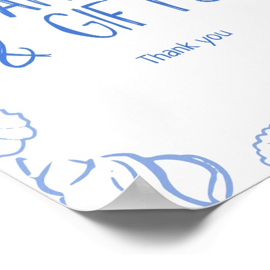 Seashells Hand getrokken Kaarten en geschenken Poster (Hoek)