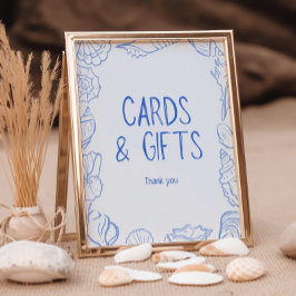 Seashells Hand getrokken Kaarten en geschenken Poster