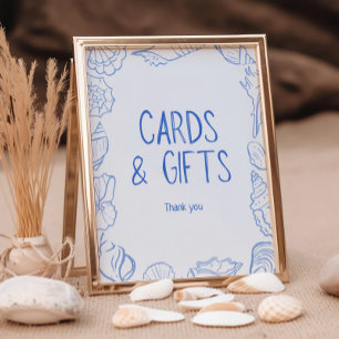 Seashells Hand getrokken Kaarten en geschenken Poster