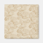 Seashells in Beige Magneet (Voorkant)