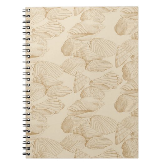 Seashells in Beige Notitieboek (Voorkant)