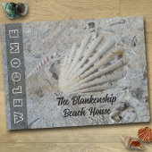 Seashells in Concrete Custom Beach House Deurmat