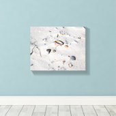 Seashells in de Zandkleur 8x10 Canvas Afdruk (Insitu (Houten vloer))