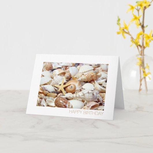 Seashells Kaart (Gele Bloem)