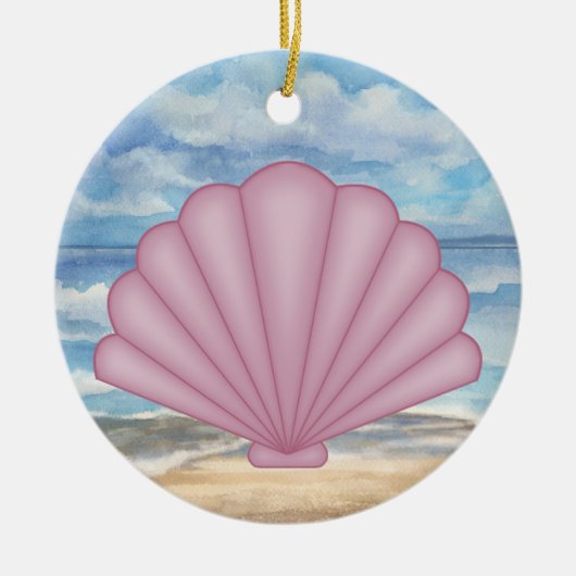 Seashells Keramisch Ornament (Voorkant)