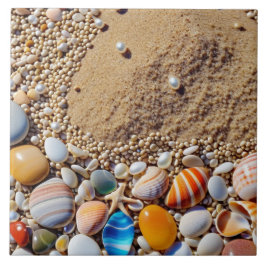 Seashells keramische tegel tegeltje