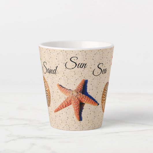Seashells latte cup mok (Voorkant)