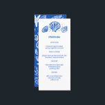 Seashells Lijst Beach Wedding Custom Party Menu<br><div class="desc">Perfect schattig menu kaart voor een leuke bruiloft! Met de hand gemaakte kunst voor jou! Ideaal voor een bruiloft, vrijgezellenfeest aan zee, vrijgezellenfeest, verlovingsfeest of verjaardagsfeest. VOLLEDIG ! Klik hierboven op "Personaliseren" om de tekst te bewerken. Klik op "bewerken met het ontwerpgereedschap" om de lettertypen, kleuren en plaatsingen aan te...</div>