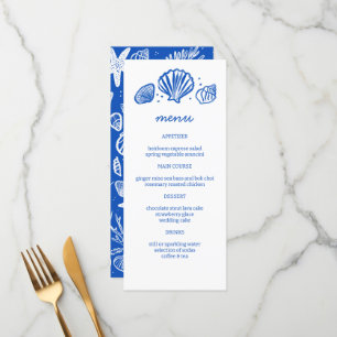 Seashells Lijst Beach Wedding Custom Party Menu