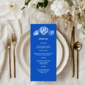 Seashells Lijst Beach Wedding Custom Party Menu