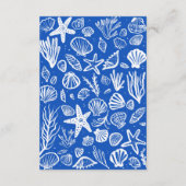 Seashells Lijst Beach Wedding CUSTOM QR Code Informatiekaartje (Achterkant)