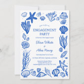 Seashells Lijst Verloving Beach CUSTOM Kaart (Voorkant)