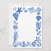 Seashells Lijst Verloving Beach CUSTOM Kaart (Achterkant)