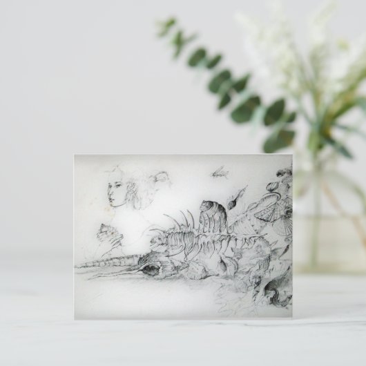 SEASHELLS / Magic Butterfy Plant Briefkaart (Staand voorkant)