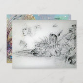 SEASHELLS / Magic Butterfy Plant Briefkaart (Voorkant / Achterkant)