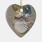 Seashells Merry KerstOrnament Keramisch Ornament (Rechts)