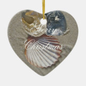 Seashells Merry KerstOrnament Keramisch Ornament (Voorkant)