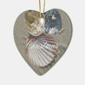 Seashells Merry KerstOrnament Keramisch Ornament (Links)