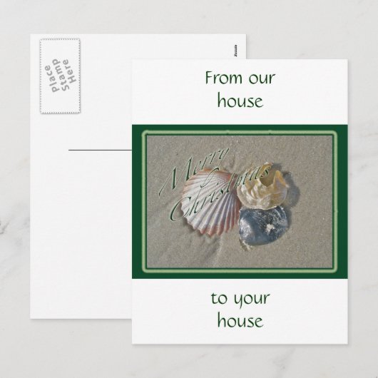 Seashells Merry Kerstseries Feestdagenkaart (Voorkant / Achterkant)