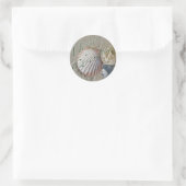 Seashells Merry Kerstseries Ronde Sticker (Tas)