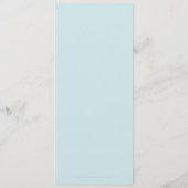 Seashells Nautical Tan/Aqua Beach Wedding Menu (Achterkant)