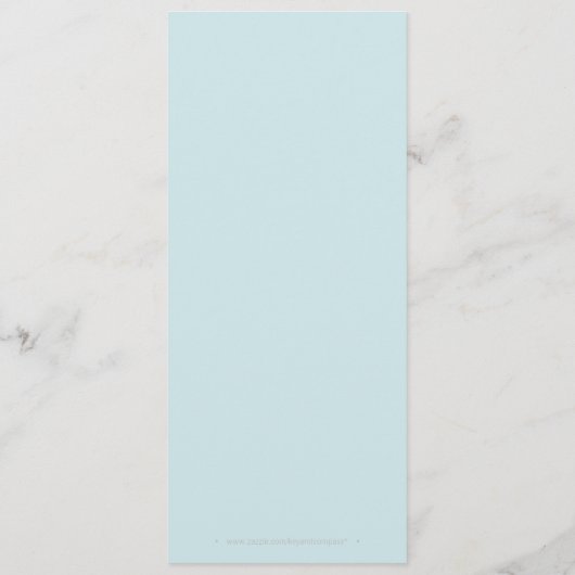 Seashells Nautical Tan/Aqua Beach Wedding Menu (Achterkant)